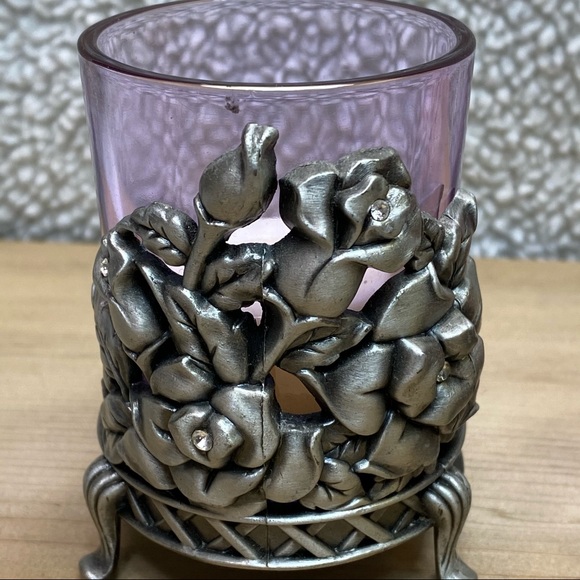 Set of three votive candle holders w/lights - Picture 2 of 6